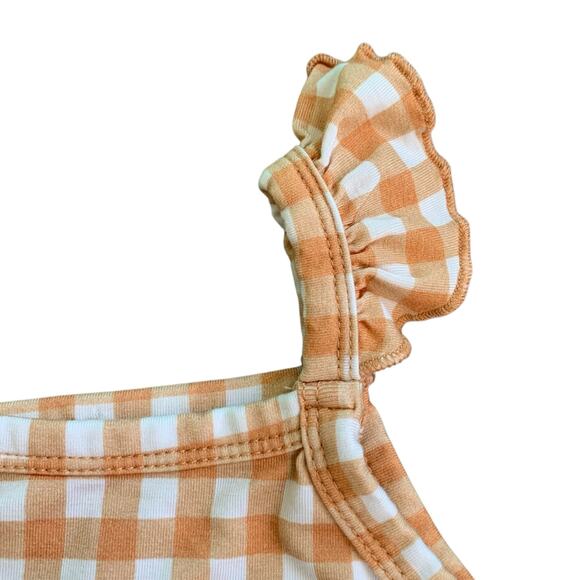 Scoots Bamboo Checkered Flutter Bodysuit - Picture 3 of 6